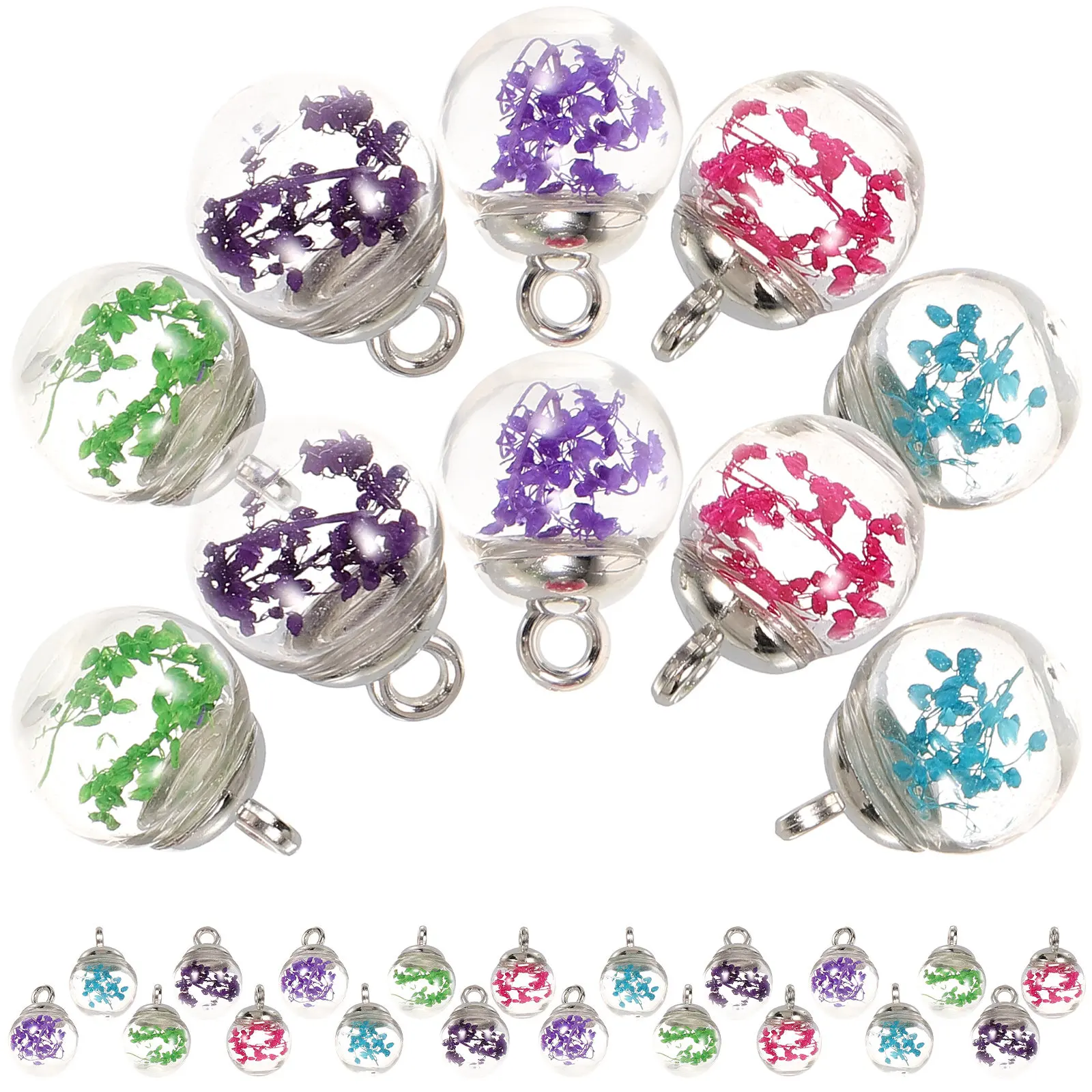 100Pcs Glass Ball Charms DIY Jewelry Making Pendants for Necklaces Bracelets Earrings Keychains Anklets Bag Ornaments Crafts
100Pcs Glass Ball Charms DIY Jewelry Making Pendants for Necklaces Bracelets Earrings Keychains Anklets Bag Ornaments Crafts