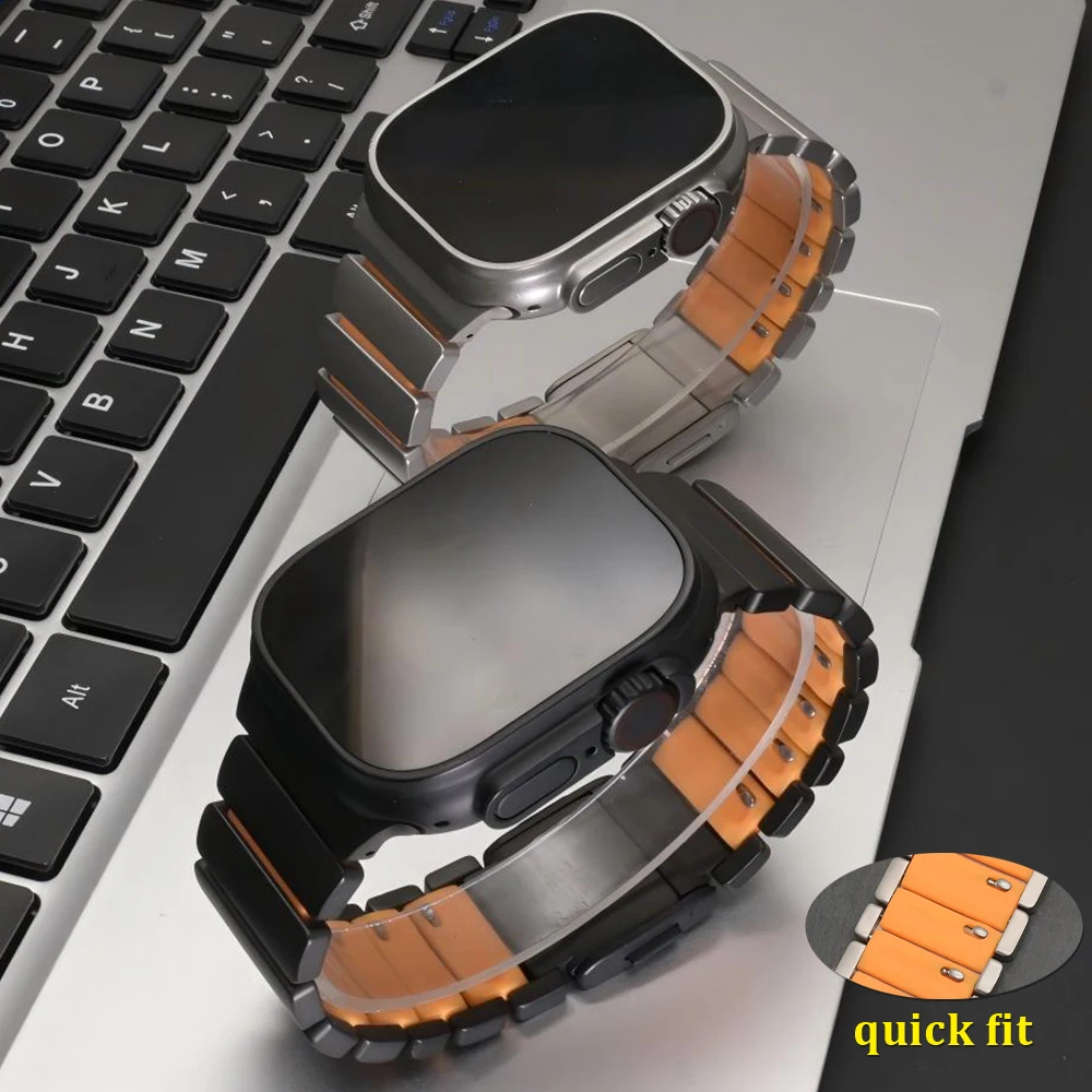 Titanium Band for Apple Watch Ultra 3 2 49mm Luxury Magnetic Buckle Strap for Iwatch Series 11 10 9 8 7 6 5 4 SE3 46mm 45mm 44mm
Titanium Band for Apple Watch Ultra 3 2 49mm Luxury Magnetic Buckle Strap for Iwatch Series 11 10 9 8 7 6 5 4 SE3 46mm 45mm 44mm