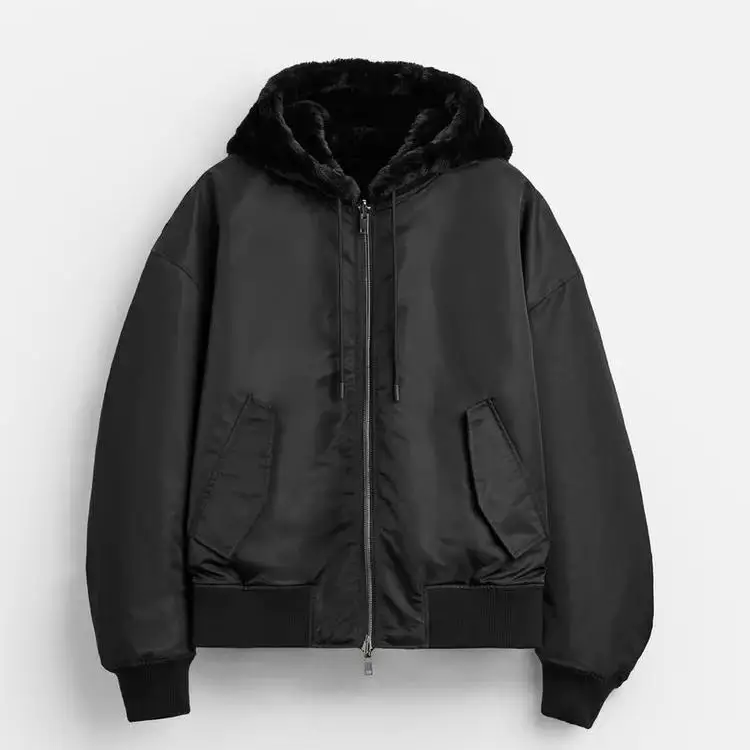 Autumn Winter Men's Double-Sided Wear Pilot Zipper Hooded Jaet Outerwear Loose Fit Youth Trend Long Sve Regular Length
Autumn Winter Men's Double-Sided Wear Pilot Zipper Hooded Jaet Outerwear Loose Fit Youth Trend Long Sve Regular Length