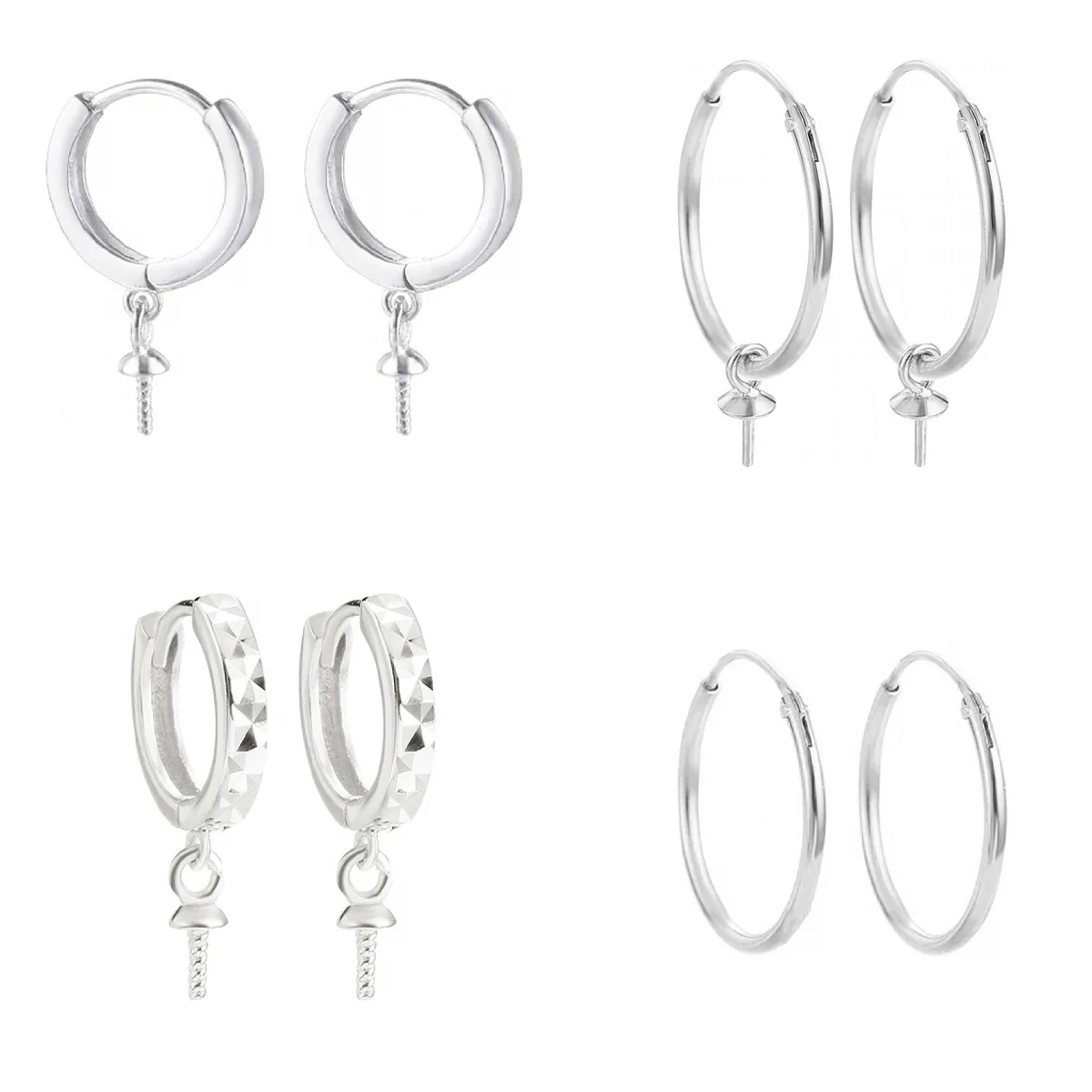 A Pair S925 Sterling Silver Latch Earrings Blank Base Fit 5-10mm Round Pearl Diy Earrings Findings For Jewelry Making
A Pair S925 Sterling Silver Latch Earrings Blank Base Fit 5-10mm Round Pearl Diy Earrings Findings For Jewelry Making