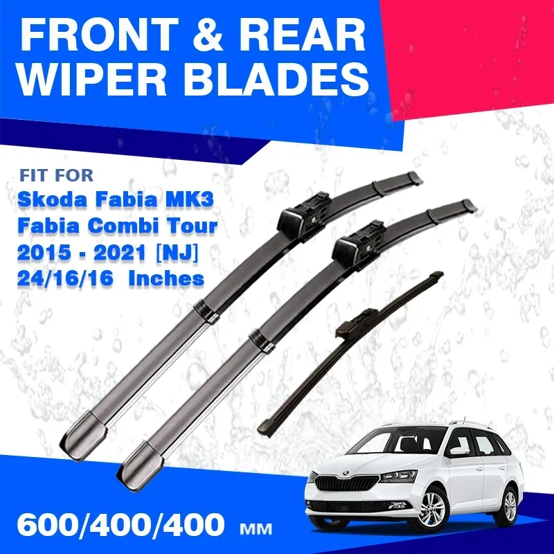 For Skoda Fabia 3 MK3 NJ 2015 - 2021 Front Rear Wiper Blades Combi Estate Windshield Windscreen Brushes Accessories 2016 2019
For Skoda Fabia 3 MK3 NJ 2015 - 2021 Front Rear Wiper Blades Combi Estate Windshield Windscreen Brushes Accessories 2016 2019