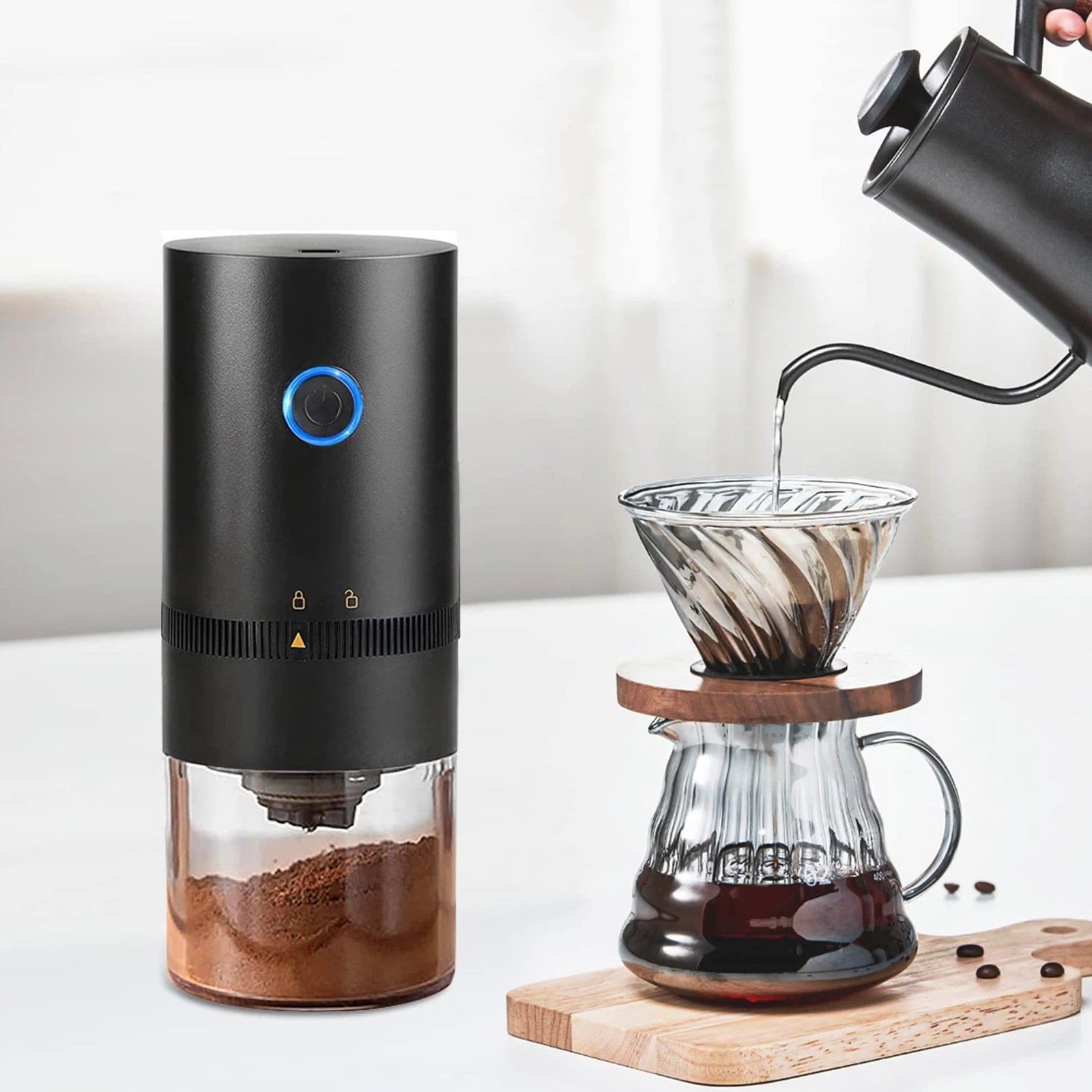 Electric Coffee Grinder Automatic Beans Mill Portable Espresso Machine Maker For Cafe Home Travel USB Rechargeable
Electric Coffee Grinder Automatic Beans Mill Portable Espresso Machine Maker For Cafe Home Travel USB Rechargeable