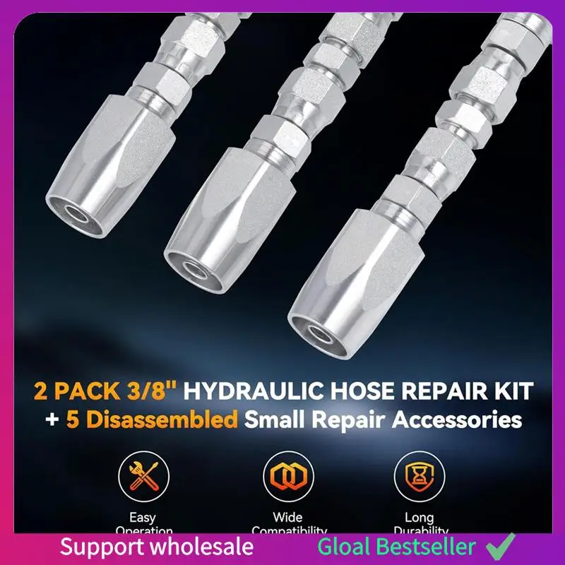 A38M 2Pcs Hydraulic Hose Field Fittings Repair Kit And 5Pcs Small Repair Parts, Reusable Hydraulic Repair Fittings
A38M 2Pcs Hydraulic Hose Field Fittings Repair Kit And 5Pcs Small Repair Parts, Reusable Hydraulic Repair Fittings