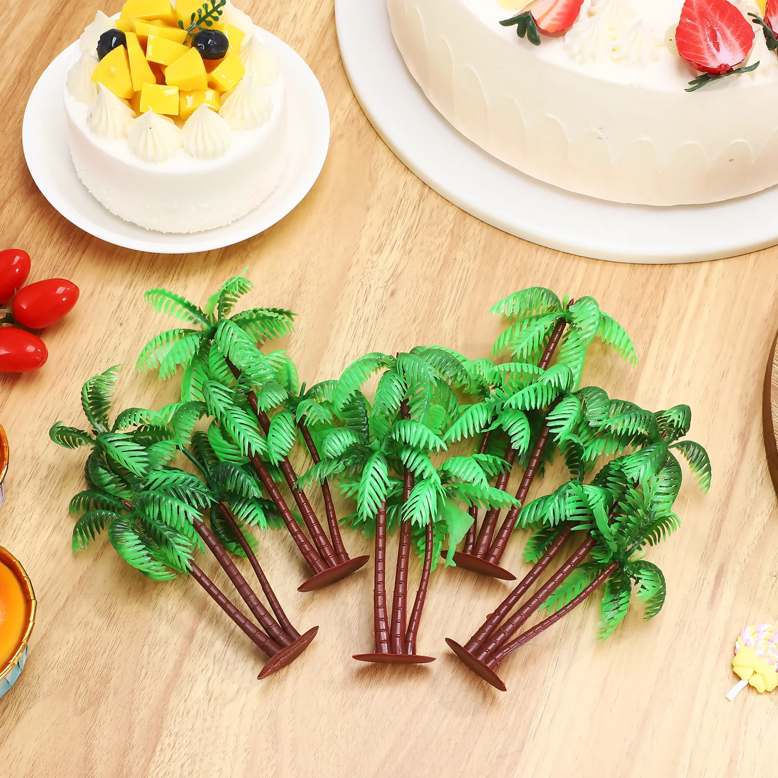 15Pcs Plastic Coconut Palm Tree Cake Toppers Tropical Party Decorations Hawaiian Cupcake Topper Beach Birthday Supplies
15Pcs Plastic Coconut Palm Tree Cake Toppers Tropical Party Decorations Hawaiian Cupcake Topper Beach Birthday Supplies