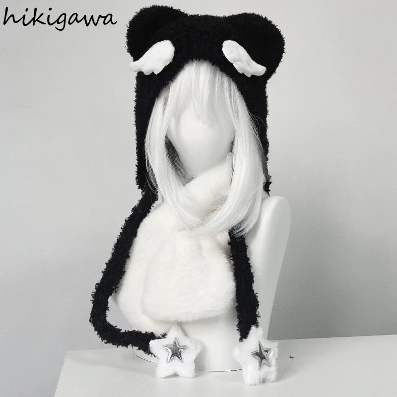 Furry Cartoon Head Cover with Wing for Outdoor Furry Hat with Ear Oversized Headgear Hat for Winter Fashion Japanese Y2k Caps
Furry Cartoon Head Cover with Wing for Outdoor Furry Hat with Ear Oversized Headgear Hat for Winter Fashion Japanese Y2k Caps