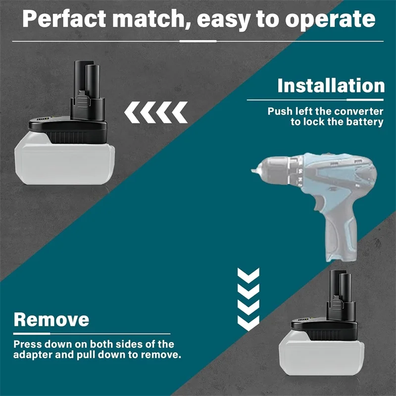НОВЫЙ Адаптер для аккумуляторов Makita 10.8V, для преобразования литий-ионных батарей Makita 18V в аккумуляторы Makita 10.8V/12V для электроинструментов
НОВЫЙ Адаптер для аккумуляторов Makita 10.8V, для преобразования литий-ионных батарей Makita 18V в аккумуляторы Makita 10.8V/12V для электроинструментов