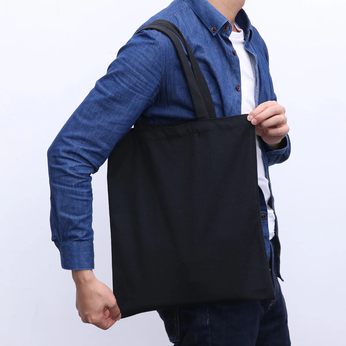Heavy Duty Canvas Tote Bag Cotton Shopping Handbag Blank Tote Pouch for DIY Crafts Gift Bag(Black) Canvas Bags
Heavy Duty Canvas Tote Bag Cotton Shopping Handbag Blank Tote Pouch for DIY Crafts Gift Bag(Black) Canvas Bags