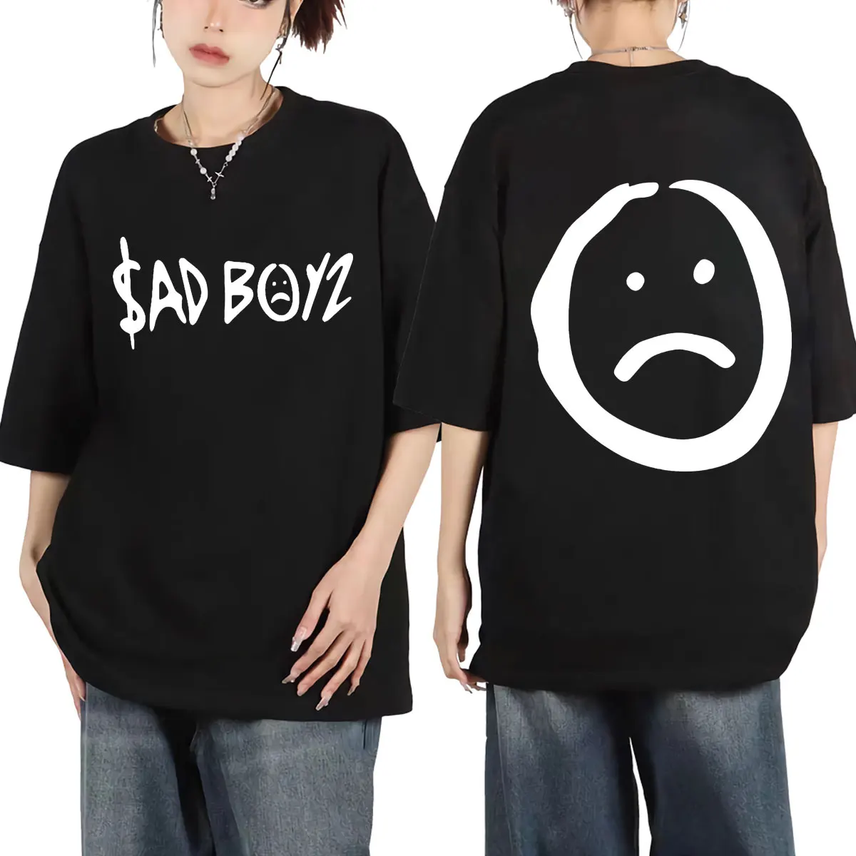 Singer Junior H Sad Boyz Graphic T Shirts Fashion Trend Hip Hop Short Sleeve T-shirts Unisex Casual Comfort Pure Cotton T-shirt
Singer Junior H Sad Boyz Graphic T Shirts Fashion Trend Hip Hop Short Sleeve T-shirts Unisex Casual Comfort Pure Cotton T-shirt