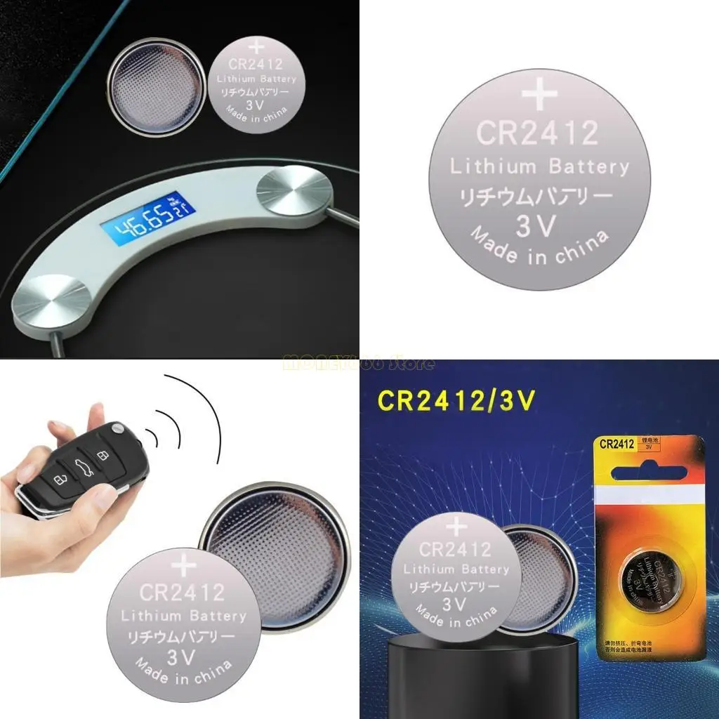 F62C Reliable 3V CR2412 Lithium Batteries Button Battery Design For Automotive Key Efficient Power Supply Batteries
F62C Reliable 3V CR2412 Lithium Batteries Button Battery Design For Automotive Key Efficient Power Supply Batteries