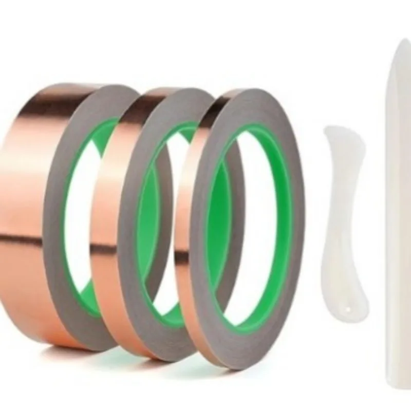 2 Rolls Copper Foil Tape Set With Bone Folder And Crimping Tool Essential Tool For Electrical & Handcraft Projects
2 Rolls Copper Foil Tape Set With Bone Folder And Crimping Tool Essential Tool For Electrical & Handcraft Projects