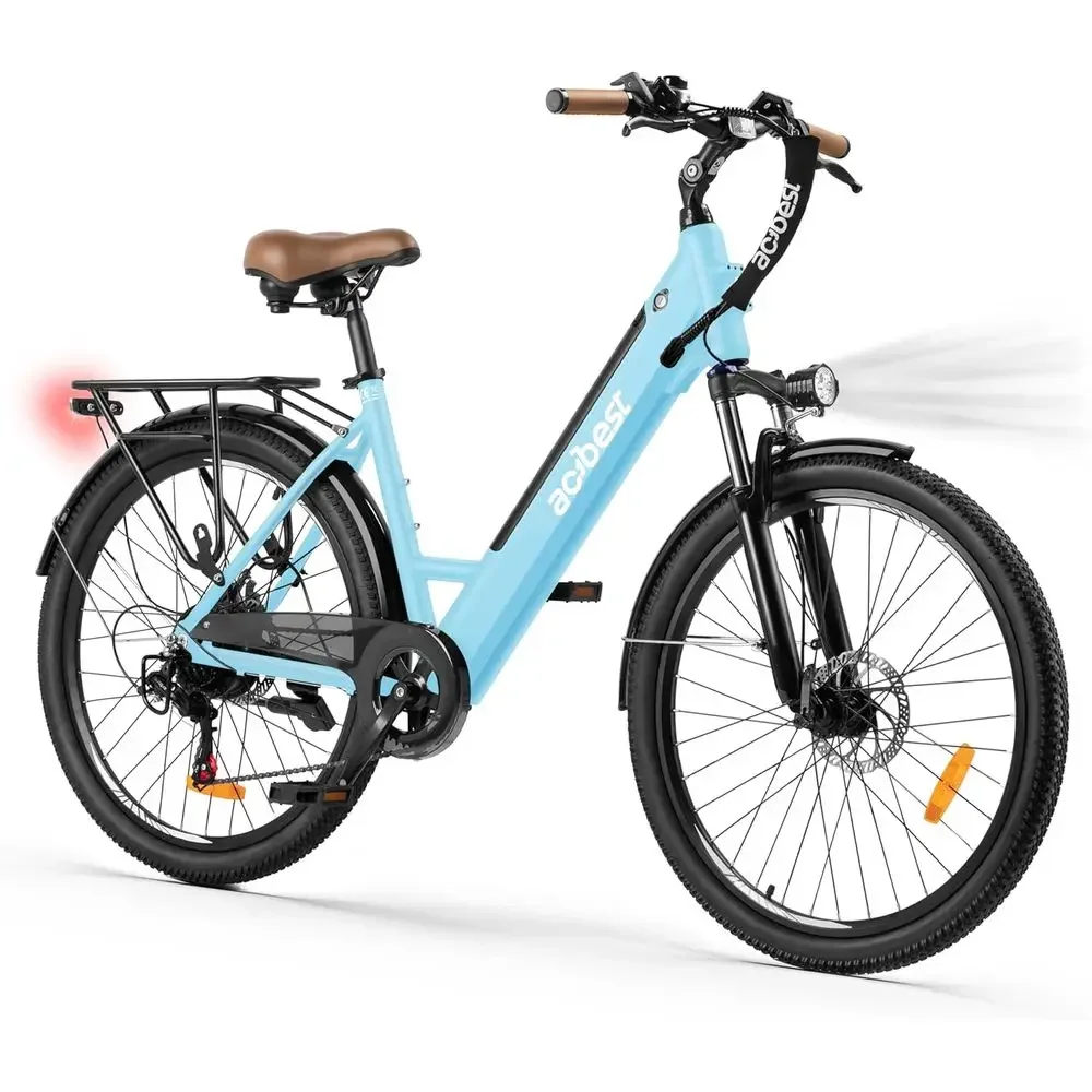 26 Step-Through 468Wh Removable Battery Electric Bike, 750W Brushless Motor, 7-Speed, Up to 50 Miles Range
26 Step-Through 468Wh Removable Battery Electric Bike, 750W Brushless Motor, 7-Speed, Up to 50 Miles Range