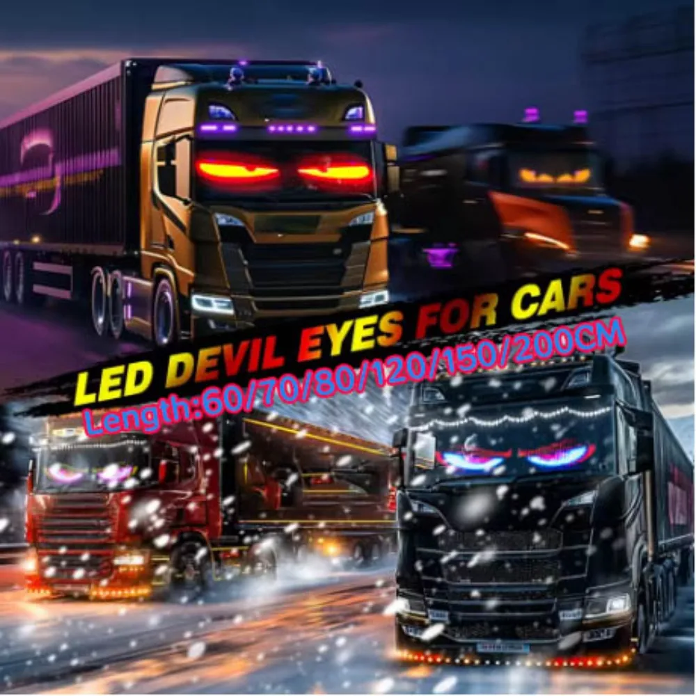 For Car For Truck For BUS Windshield Board LED Devil Eyes Light Dynamic Soft Screen APP Remote Custom Text Music Mod
For Car For Truck For BUS Windshield Board LED Devil Eyes Light Dynamic Soft Screen APP Remote Custom Text Music Mod