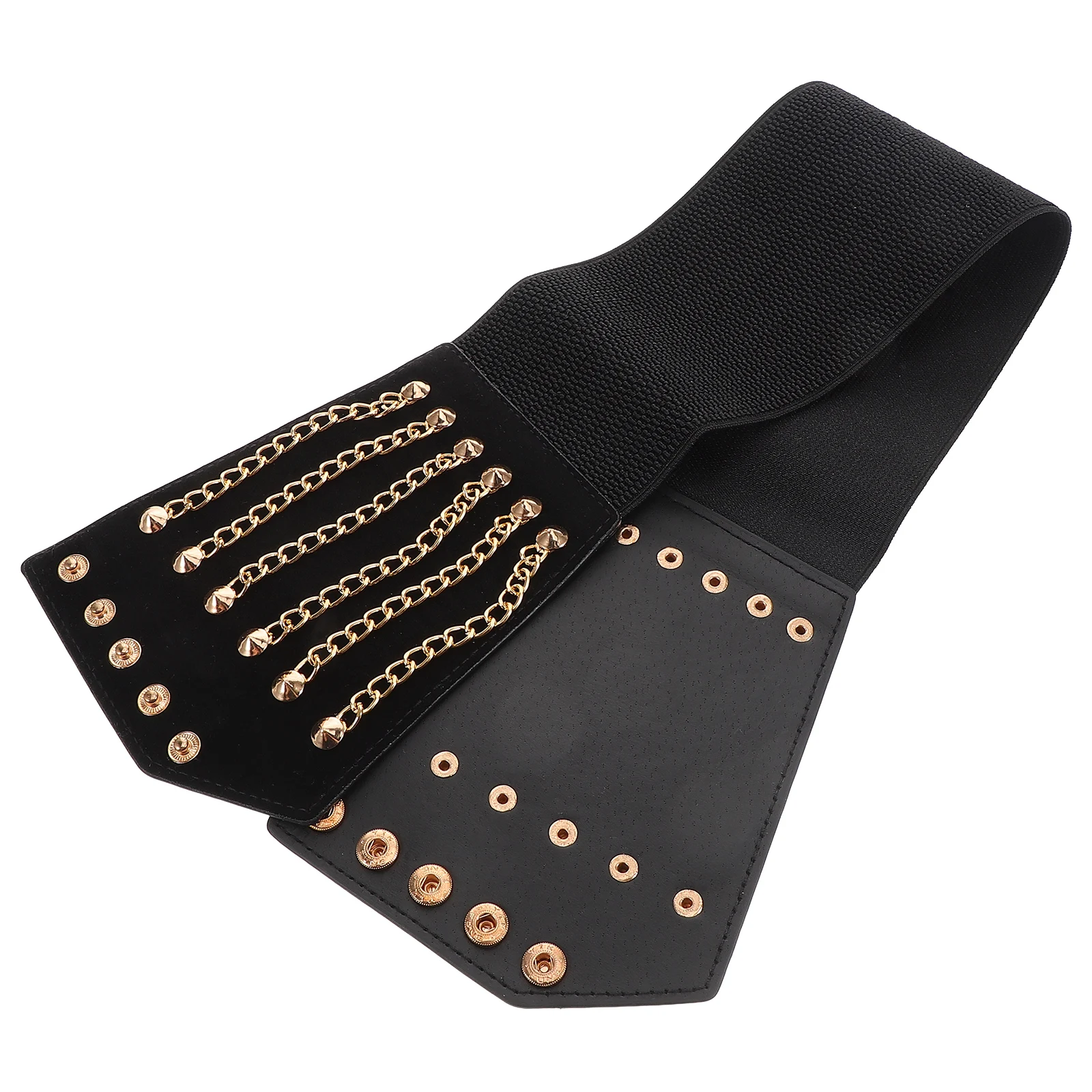 Wide Elastic Cinch Belt Durable Metal Chain Eyelets Fashionable Waist Belts Women Vintage Punk Corset Girdle Steampunk Western
Wide Elastic Cinch Belt Durable Metal Chain Eyelets Fashionable Waist Belts Women Vintage Punk Corset Girdle Steampunk Western