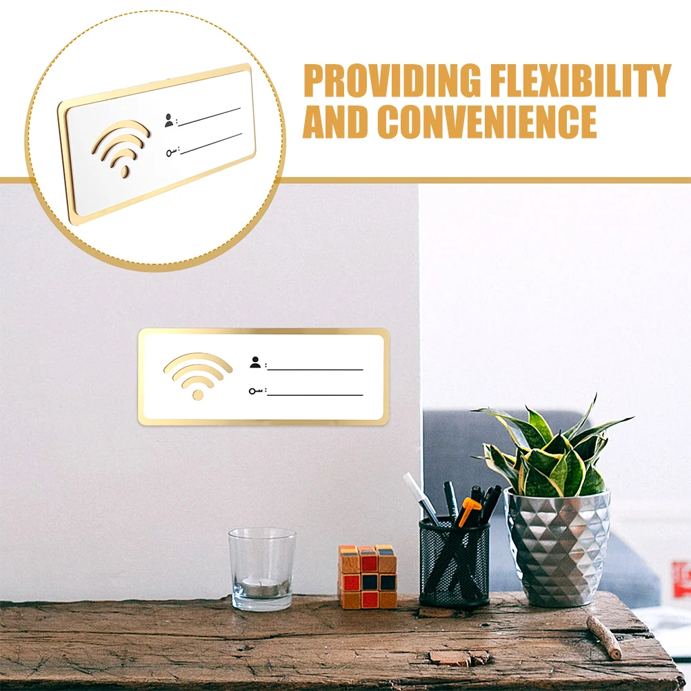 3 Pcs Wifi Password Sign Acrylic Hotel Wireless Network Coverage Desk Reminder Mount Structure
3 Pcs Wifi Password Sign Acrylic Hotel Wireless Network Coverage Desk Reminder Mount Structure