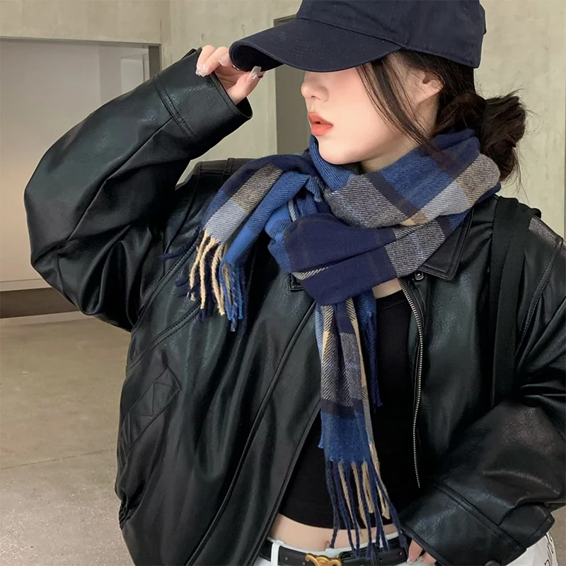 Contrast Color Plaid Scarf For Women Imitation Cashmere Tassel Casual All-match Winter Autumn Warm Shawl
Contrast Color Plaid Scarf For Women Imitation Cashmere Tassel Casual All-match Winter Autumn Warm Shawl