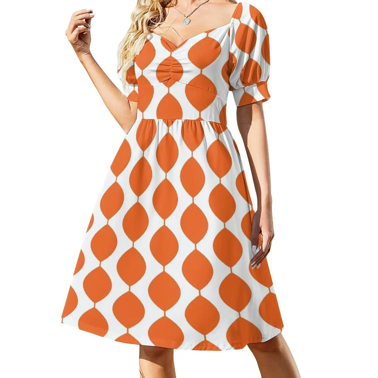 Mid Century Modern Retro 60s Waves Pattern(Red Orange Pure) Short-Sleeved Dress dresses for woman summer clothes
Mid Century Modern Retro 60s Waves Pattern(Red Orange Pure) Short-Sleeved Dress dresses for woman summer clothes