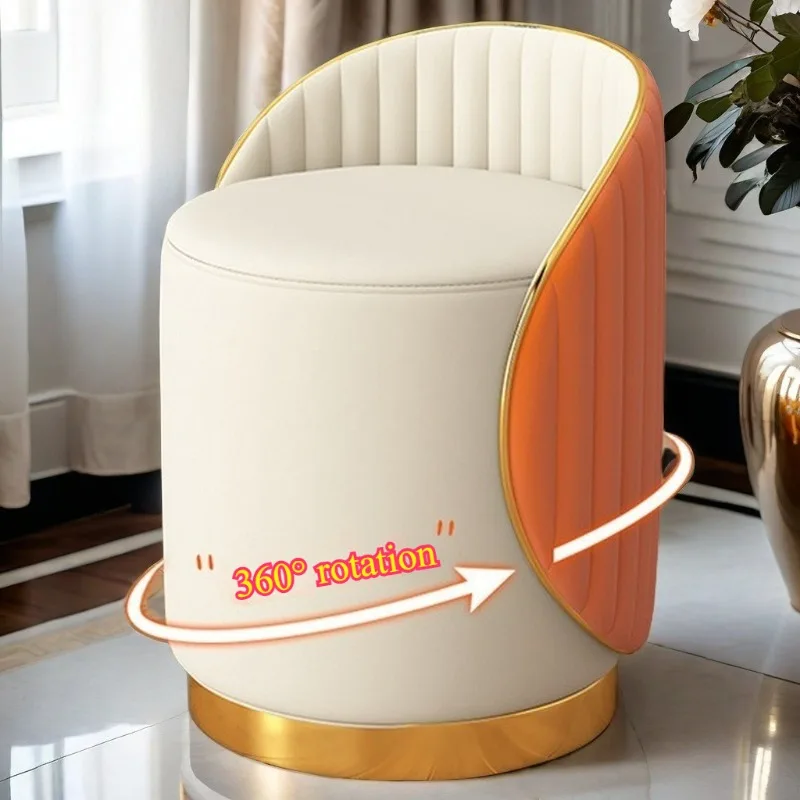 Makeup chair for girls, bedroom, simple dressing chair, light luxury, high-end nail trimming stool, backrest, round stool
Makeup chair for girls, bedroom, simple dressing chair, light luxury, high-end nail trimming stool, backrest, round stool