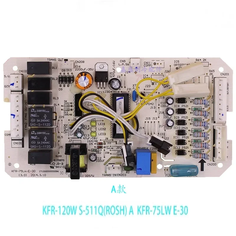 for air conditioner computer board circuit board KFR-75LW/E-30 KFR-120W/S-510 KFR-120W/S-590 board good working
for air conditioner computer board circuit board KFR-75LW/E-30 KFR-120W/S-510 KFR-120W/S-590 board good working