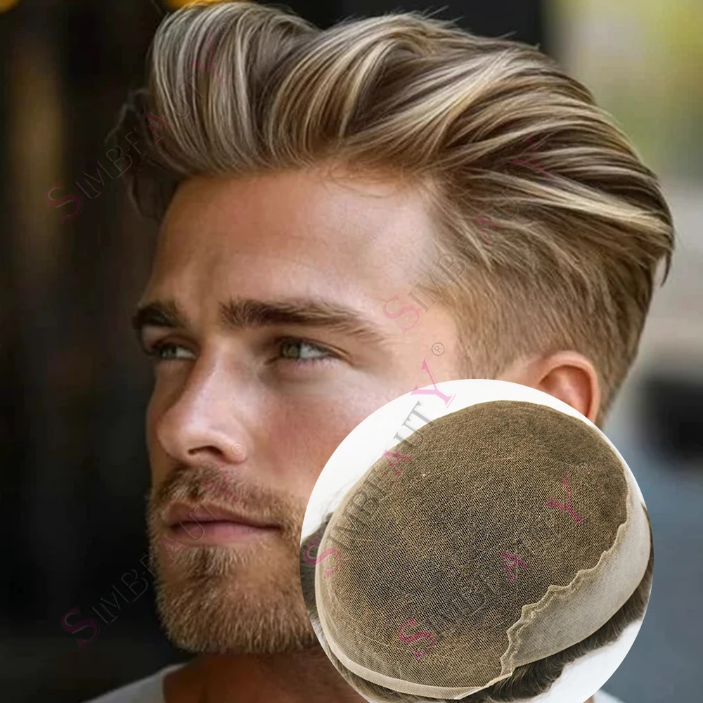 Durable Q6 Men Blonde Brown Human Hair Toupee Bleached Knots Breathable Lace Prosthesis Salt Pepper 1B40 1B65 1B80 Black Men Wig
Durable Q6 Men Blonde Brown Human Hair Toupee Bleached Knots Breathable Lace Prosthesis Salt Pepper 1B40 1B65 1B80 Black Men Wig