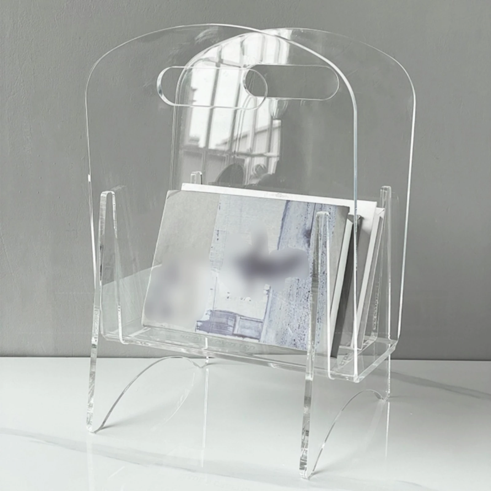 Acrylic Magazine Rack Slanted Front Magazine Rack Tabletop Display Stand Handle Slot Desktop File Organizer Vertical
Acrylic Magazine Rack Slanted Front Magazine Rack Tabletop Display Stand Handle Slot Desktop File Organizer Vertical