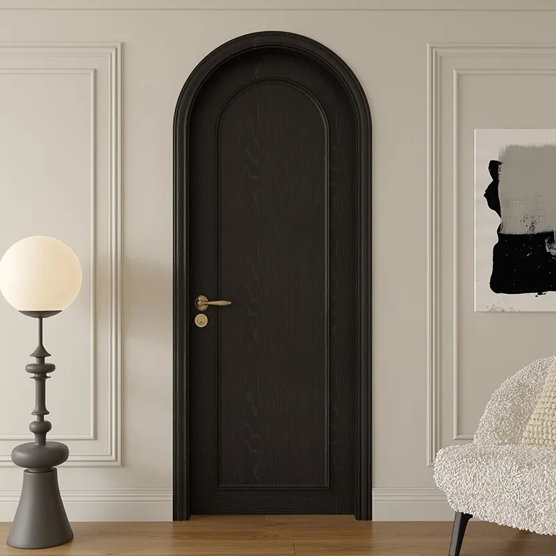Sound insulation European set interior door, solid wood composite paint door, arched swing door
Sound insulation European set interior door, solid wood composite paint door, arched swing door
