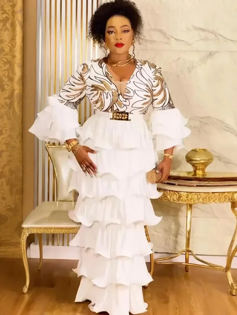 Африканские вечерние платья больших размеров для женщин, Дашики Анкара, свадебное вечернее платье с блестками, элегантные наряды, мусульманское платье макси, новинка 2023 года
Африканские вечерние платья больших размеров для женщин, Дашики Анкара, свадебное вечернее платье с блестками, элегантные наряды, мусульманское платье макси, новинка 2023 года