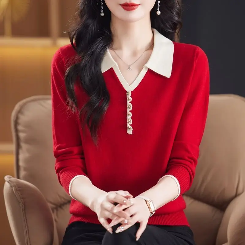 Baby Collar Pullover Sweater for Women in Autumn and Winter New Loose Age-reducing Base Sweater Fashionable Simple Top
Baby Collar Pullover Sweater for Women in Autumn and Winter New Loose Age-reducing Base Sweater Fashionable Simple Top