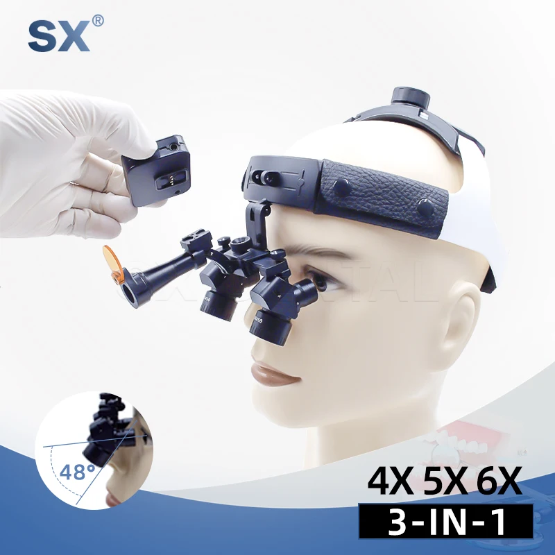 4X 5X 6X Dental Loupes with 5W LED Magnetic Headlight 48°Angle Surgical Binocular Loupes for ENT Stomatology Clinical Surgeon
4X 5X 6X Dental Loupes with 5W LED Magnetic Headlight 48°Angle Surgical Binocular Loupes for ENT Stomatology Clinical Surgeon