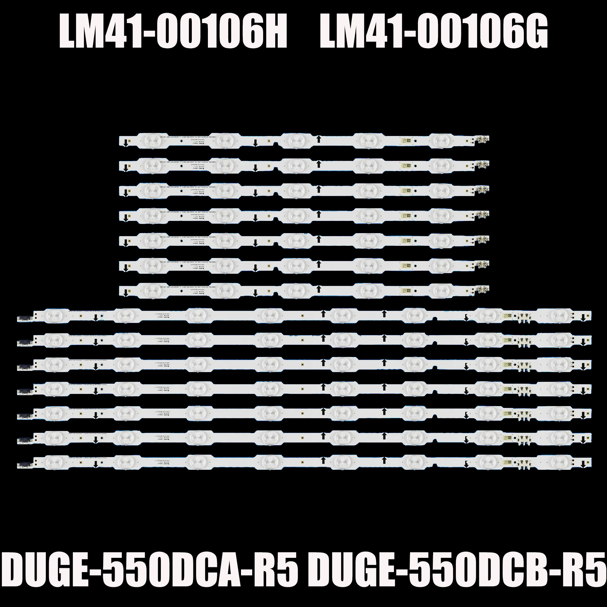 14pcs LED Backlight DUGE-550DCA-R5 DUGE-550DCB-R5 BN96-34251A BN96- 34252A For 55" UE55HU7000 CY-GH055HGLV3H CY-GH055HGLV3V
14pcs LED Backlight DUGE-550DCA-R5 DUGE-550DCB-R5 BN96-34251A BN96- 34252A For 55" UE55HU7000 CY-GH055HGLV3H CY-GH055HGLV3V
