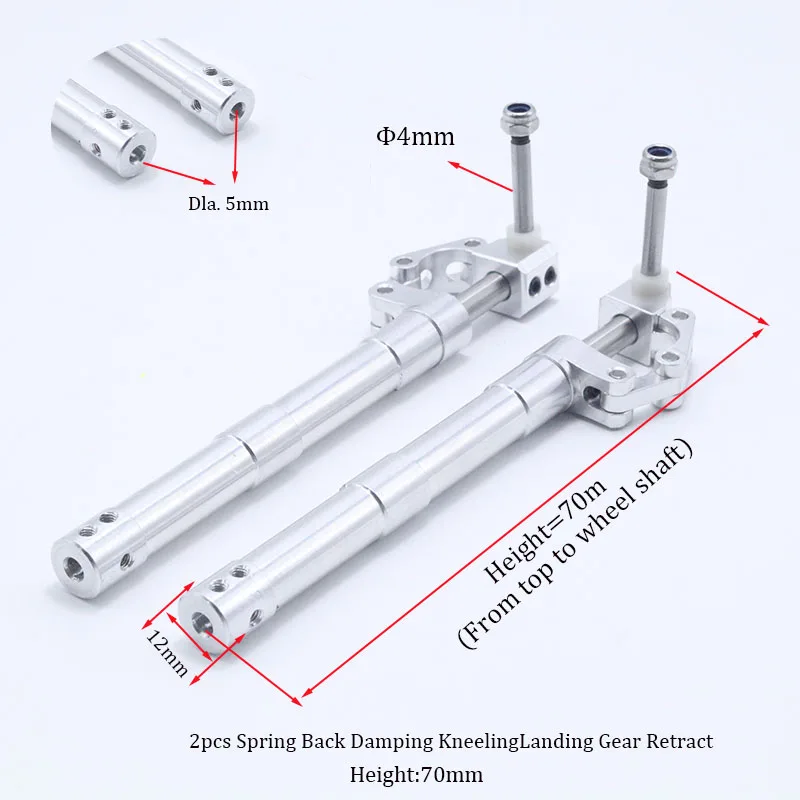 One Pair 4/5mm Height 70mm To 160mm Spring Back Damping Kneeling Landing Gear Retract 3-4kg RC Model Aircraft JET EDF Plane Part
One Pair 4/5mm Height 70mm To 160mm Spring Back Damping Kneeling Landing Gear Retract 3-4kg RC Model Aircraft JET EDF Plane Part