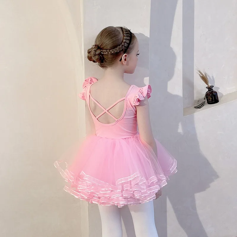 Ballet Leotards for Girl Toddler Short Ruffle Sleeve Tulle Dance 4 Layers Dancer Outfit Rhythmic Gymnastics Bodysuit Dress Skate
Ballet Leotards for Girl Toddler Short Ruffle Sleeve Tulle Dance 4 Layers Dancer Outfit Rhythmic Gymnastics Bodysuit Dress Skate