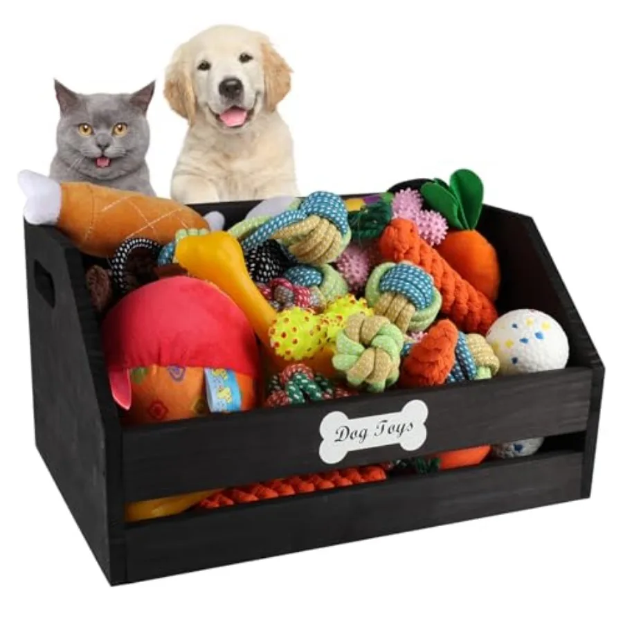 Large Dog Toy Bin for Toy Chest, wood dog toy box with Handle, dog toy basket for Dog Organization and Storage puppy toy basket
Large Dog Toy Bin for Toy Chest, wood dog toy box with Handle, dog toy basket for Dog Organization and Storage puppy toy basket
