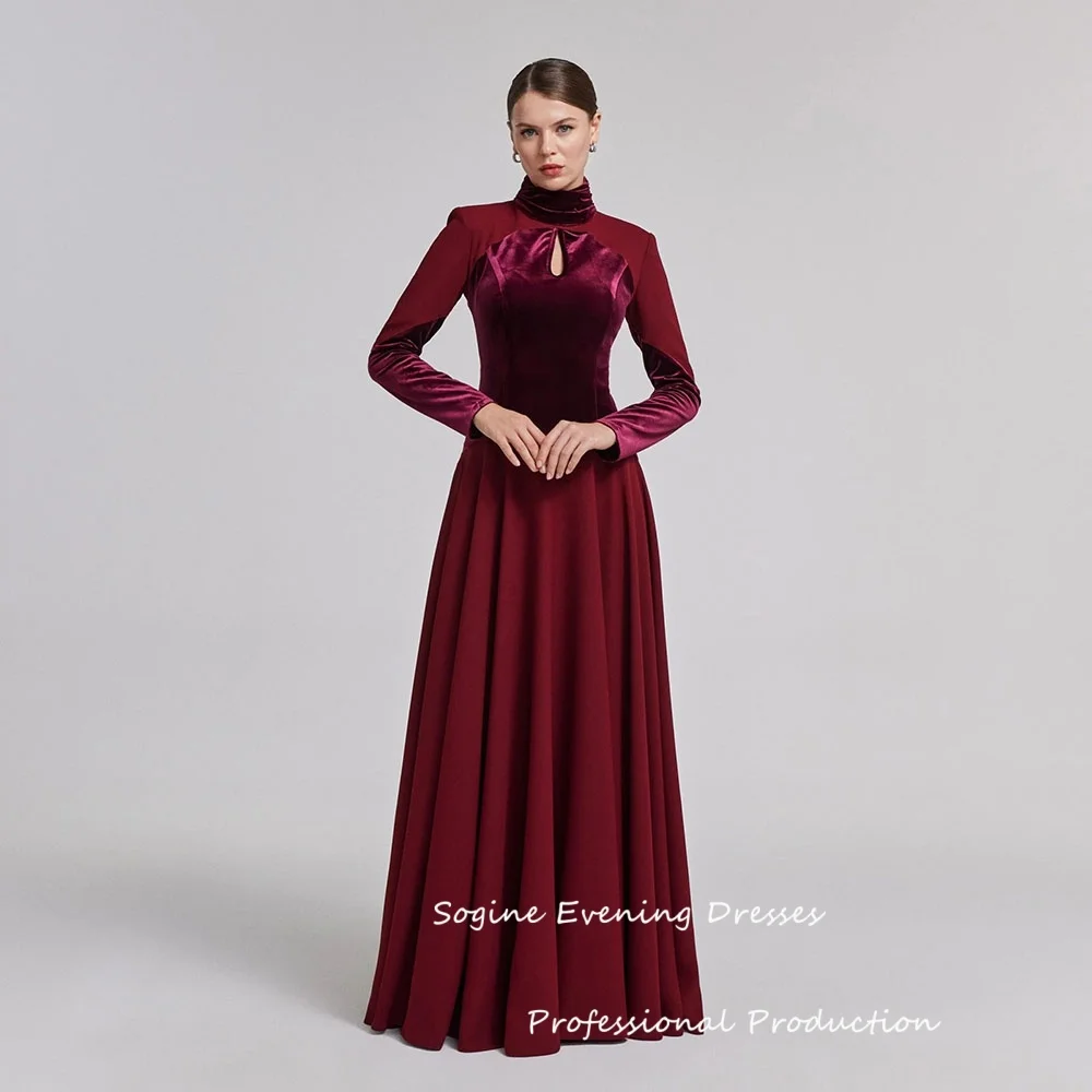 Customized Velvet-Crepe Prom Dresses 2025 Pleated Maxi Dress High Neck فساتين سهرة Long Sleeve Cocktail Party Gown
Customized Velvet-Crepe Prom Dresses 2025 Pleated Maxi Dress High Neck فساتين سهرة Long Sleeve Cocktail Party Gown