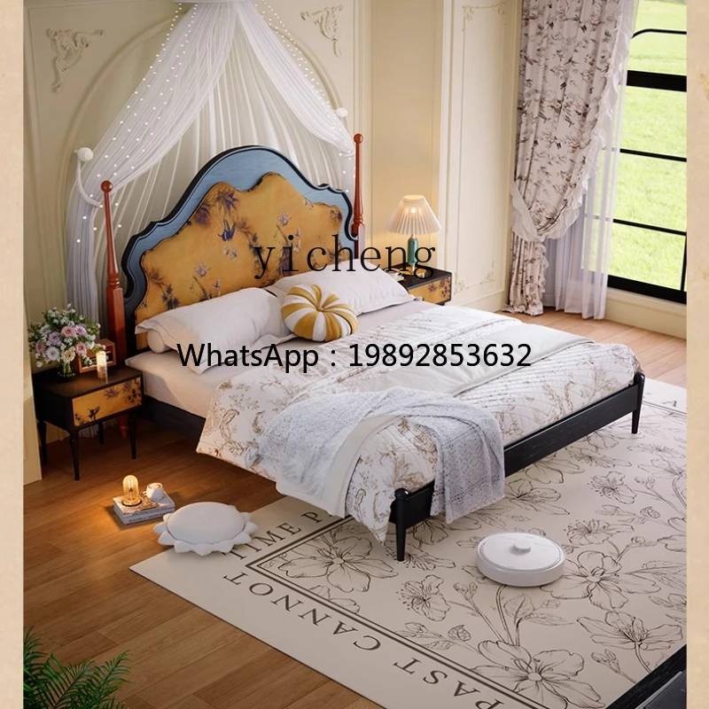 DD retro solid wood bed double bed 1.8 meters master bedroom antique soft bag fabric wedding bed
DD retro solid wood bed double bed 1.8 meters master bedroom antique soft bag fabric wedding bed