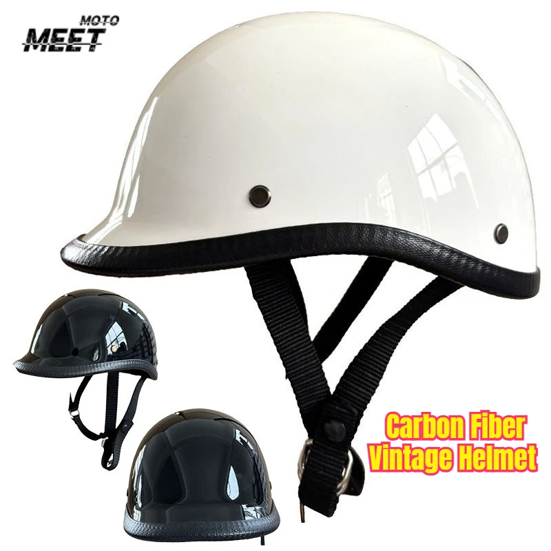 Carbon Fiber Vintage Ladle Helmet Motorcycle Helmet Cruise Motorcycle German Soldier Half Helmet Casco De Motocicleta
Carbon Fiber Vintage Ladle Helmet Motorcycle Helmet Cruise Motorcycle German Soldier Half Helmet Casco De Motocicleta
