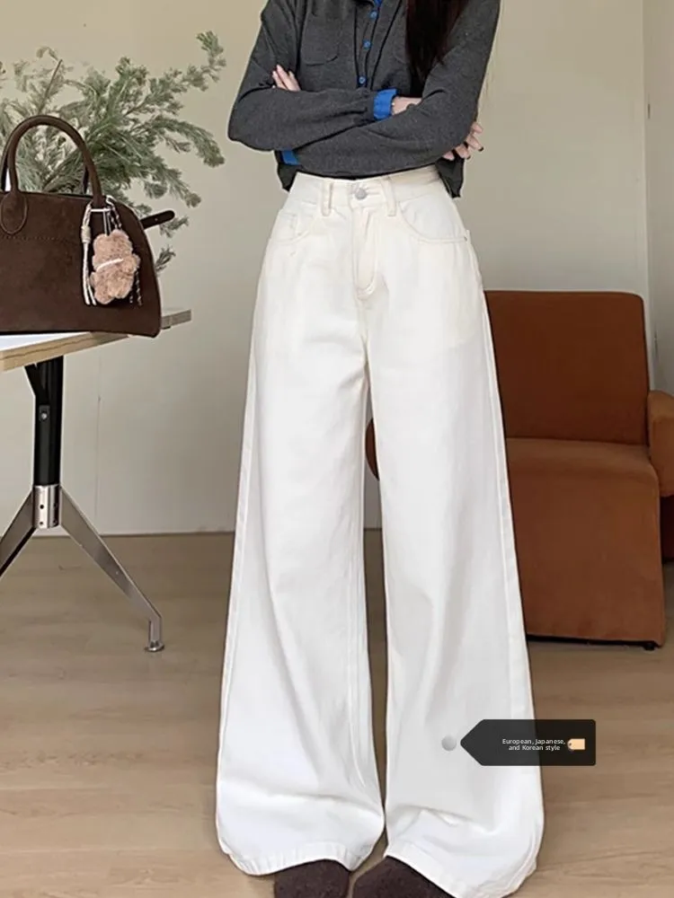 plus Size American Retro High Street White Wide Leg Jeans Women's Summer New Loose Drapey Floor-Length Pants
plus Size American Retro High Street White Wide Leg Jeans Women's Summer New Loose Drapey Floor-Length Pants