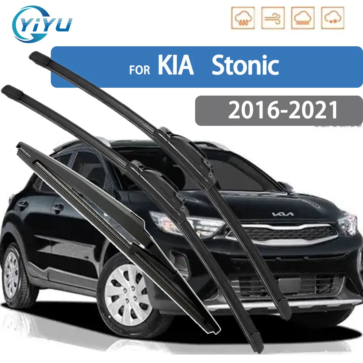3PCS Car Wiper For KIA Stonic 2016-2021 Front Rear Wiper Blades Brushes Car Accessories
3PCS Car Wiper For KIA Stonic 2016-2021 Front Rear Wiper Blades Brushes Car Accessories