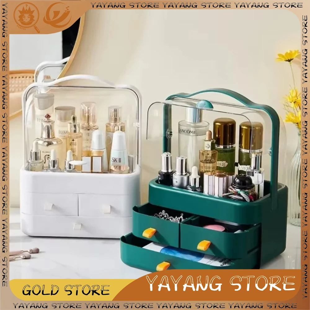 Makeup Organizer Box 3-layer Dustproof Desktop Drawer Storage Box Transparent Dressing Table Skincare Jewelry Storage Rack Women
Makeup Organizer Box 3-layer Dustproof Desktop Drawer Storage Box Transparent Dressing Table Skincare Jewelry Storage Rack Women