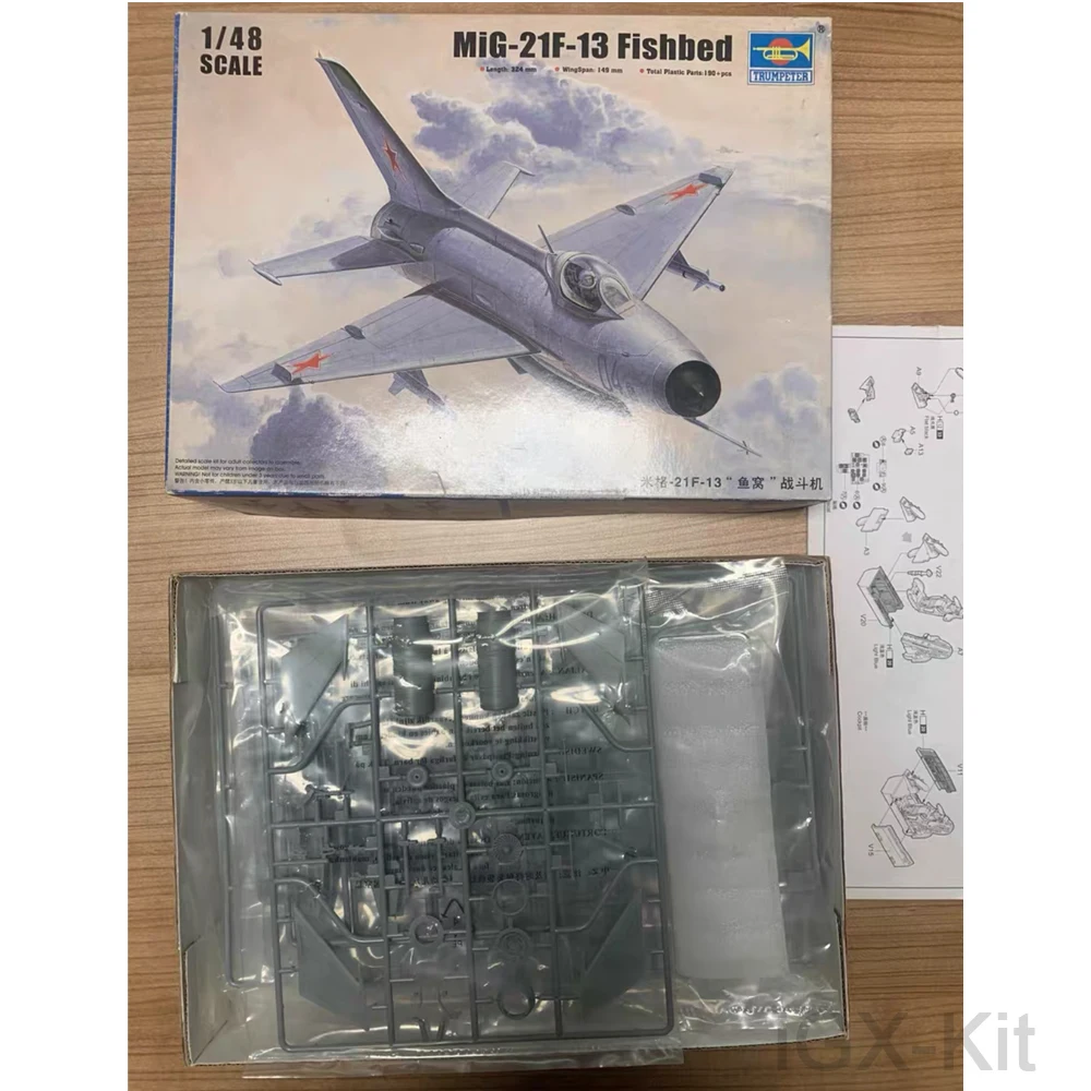 Trumpeter масштаб 1:48, комплект модели самолета-истребителя Mig21 Mig-21 F13 Fishbed
Trumpeter масштаб 1:48, комплект модели самолета-истребителя Mig21 Mig-21 F13 Fishbed