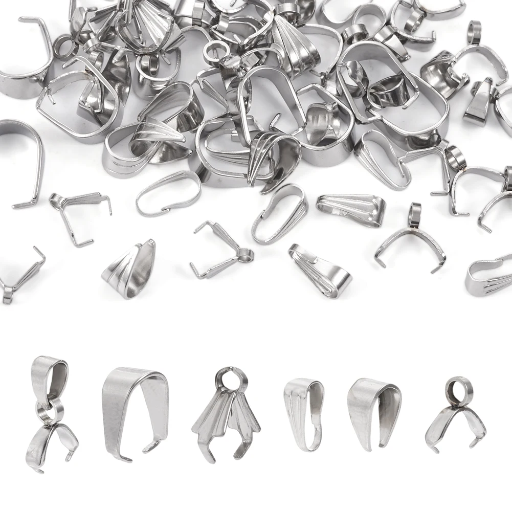 Pandahall 60Pcs/Box Stainless Steel Snap on Bails Ice Pick Pinch Bails Hook Earrings Connectors For DIY Jewelry Accessories
Pandahall 60Pcs/Box Stainless Steel Snap on Bails Ice Pick Pinch Bails Hook Earrings Connectors For DIY Jewelry Accessories
