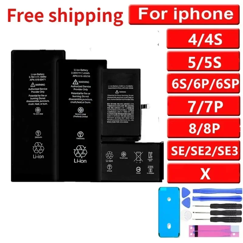 100% оригинальный аккумулятор с нулевым циклом для iPhone SE 2016 X 7plsu 7 8 plus 8 4S 5 5S 6 6S 6PLUA 6sPlus, сменная батарея
100% оригинальный аккумулятор с нулевым циклом для iPhone SE 2016 X 7plsu 7 8 plus 8 4S 5 5S 6 6S 6PLUA 6sPlus, сменная батарея