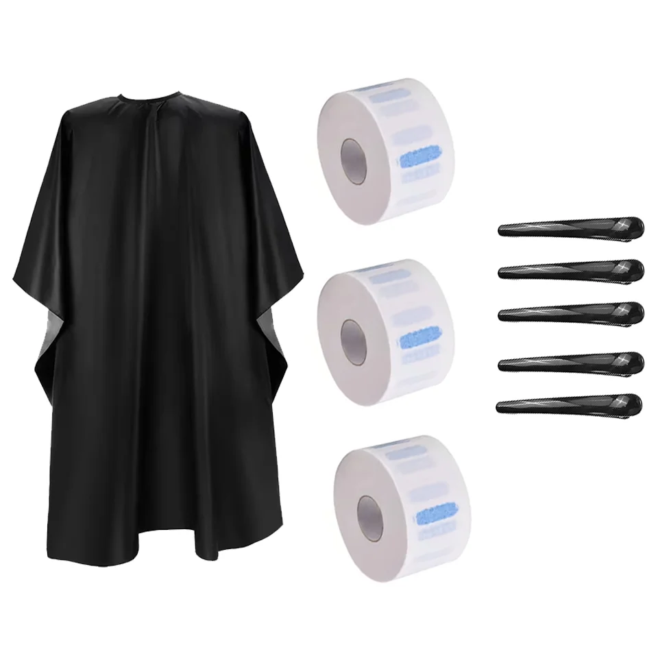 Hair Cutting Kit, Thick Waterproof Barber Cape & Hair Catcher Tape, Trap hair debris & block stains salon home haircut dye
Hair Cutting Kit, Thick Waterproof Barber Cape & Hair Catcher Tape, Trap hair debris & block stains salon home haircut dye