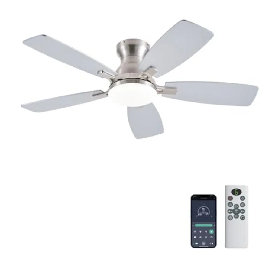 Ceiling Fans with Lights, Low Profile Ceiling Fan with Light and Remote Control, Flush Mount, DC Reversible Motor, Noiseless, 6
Ceiling Fans with Lights, Low Profile Ceiling Fan with Light and Remote Control, Flush Mount, DC Reversible Motor, Noiseless, 6