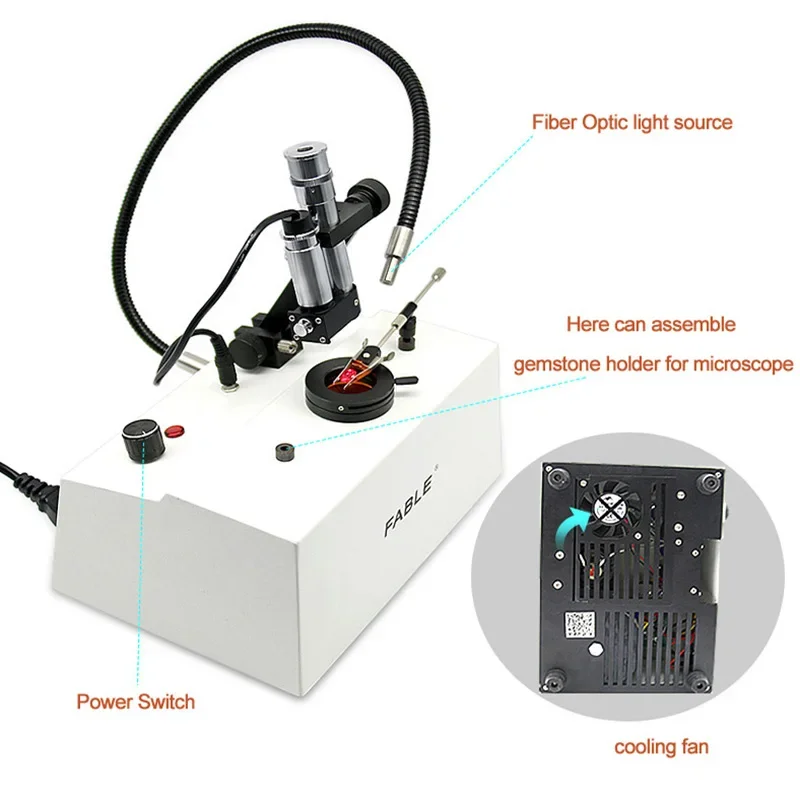 Factory Direct Sell Fable Brand Gemological Jeweller Gemstone Prism Spectroscope With Scale And Dual Light Source Adjustable
Factory Direct Sell Fable Brand Gemological Jeweller Gemstone Prism Spectroscope With Scale And Dual Light Source Adjustable