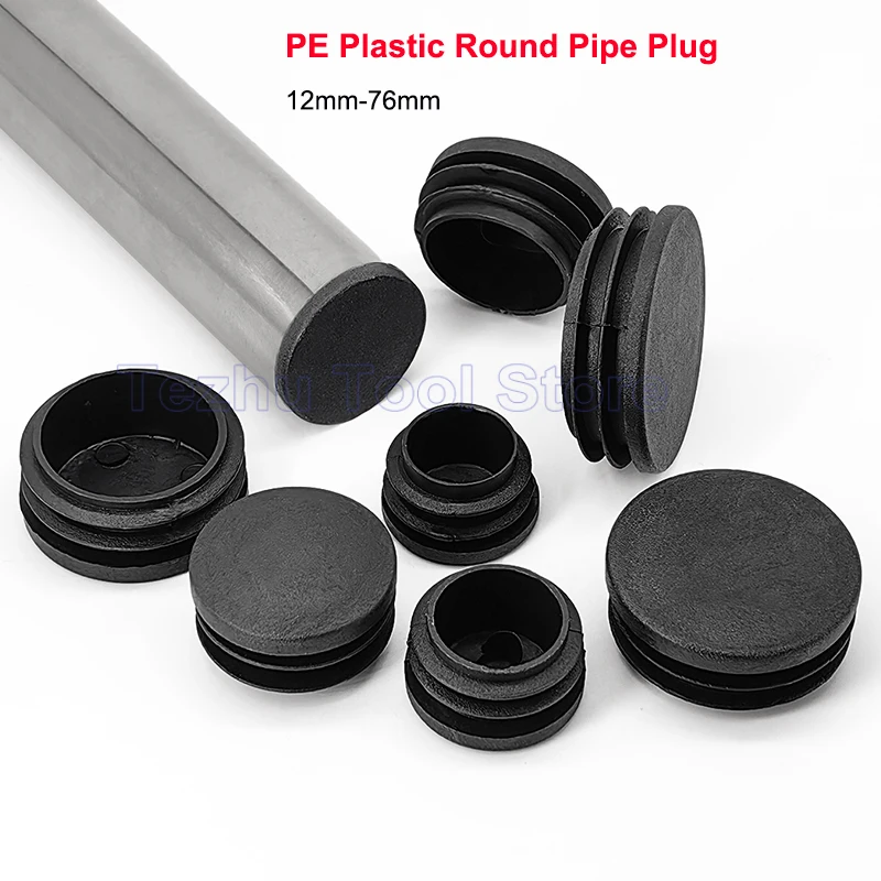Black PE Plastic Round Pipe Plug Chair Non-Slip Feet Pads Sealing Plugs Cover 12mm 14mm 16mm 19mm 20mm 22mm 25mm 28mm 30mm-76mm
Black PE Plastic Round Pipe Plug Chair Non-Slip Feet Pads Sealing Plugs Cover 12mm 14mm 16mm 19mm 20mm 22mm 25mm 28mm 30mm-76mm