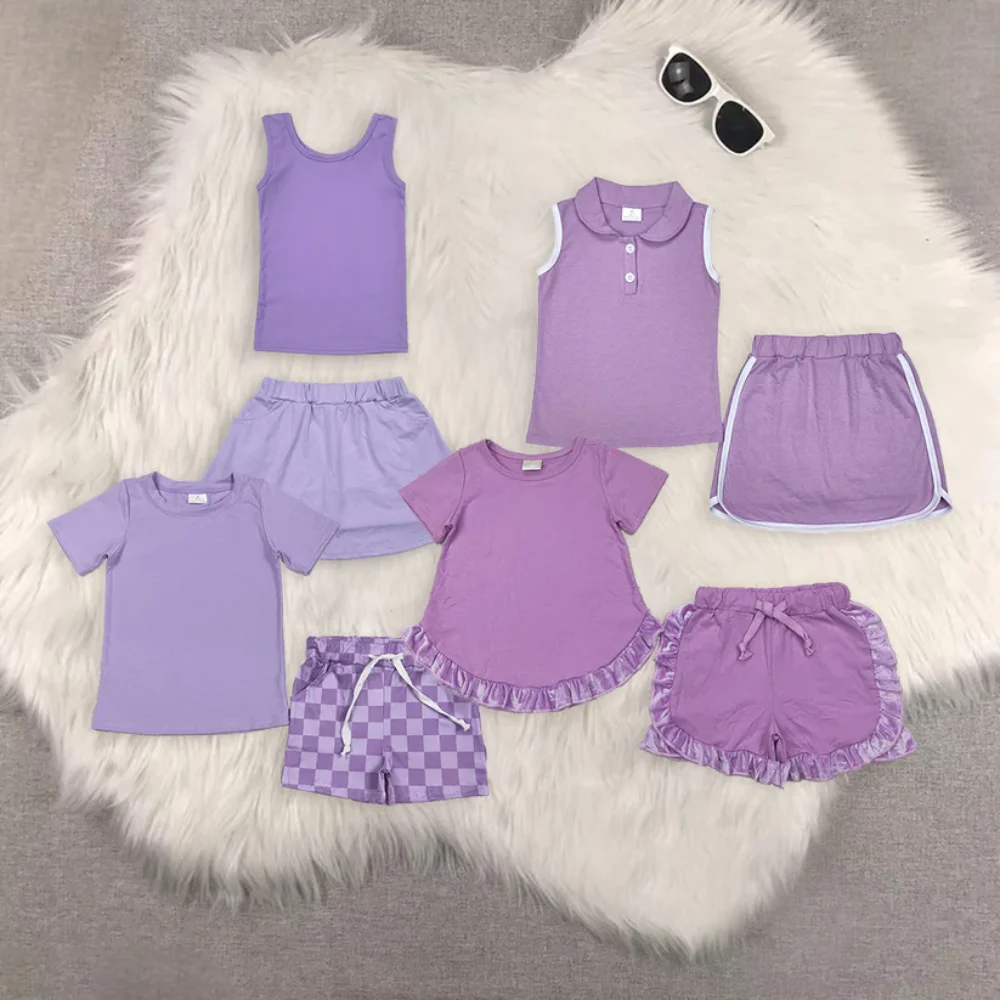 RTS Boutique Solid Color Kids Sets Two Piece Purple Color Baby Girl Summer Clothes
RTS Boutique Solid Color Kids Sets Two Piece Purple Color Baby Girl Summer Clothes