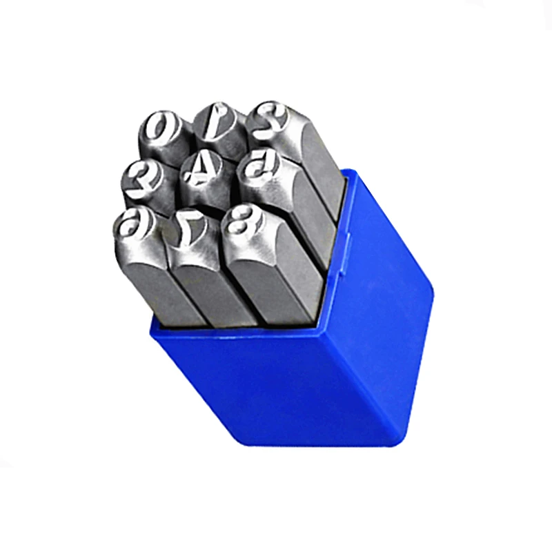 9PC Set Digital Steel Code Stamp Punch Dies Hand Knock Embossing Tools Metal Marker Cold Press Mold Numbers Figures From 0 to 8
9PC Set Digital Steel Code Stamp Punch Dies Hand Knock Embossing Tools Metal Marker Cold Press Mold Numbers Figures From 0 to 8