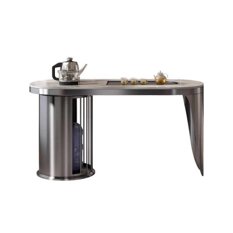 L Balcony rock slab tea table small apartment living room household modern kung fu tea table kettle integrated
L Balcony rock slab tea table small apartment living room household modern kung fu tea table kettle integrated