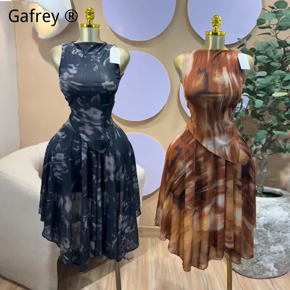 Women Sweet Fresh Printed Off-Shoulder Sleeveless Shirt High Waist Skirt Set Summer Casual Two Piece Outfit Romantic Style
Women Sweet Fresh Printed Off-Shoulder Sleeveless Shirt High Waist Skirt Set Summer Casual Two Piece Outfit Romantic Style