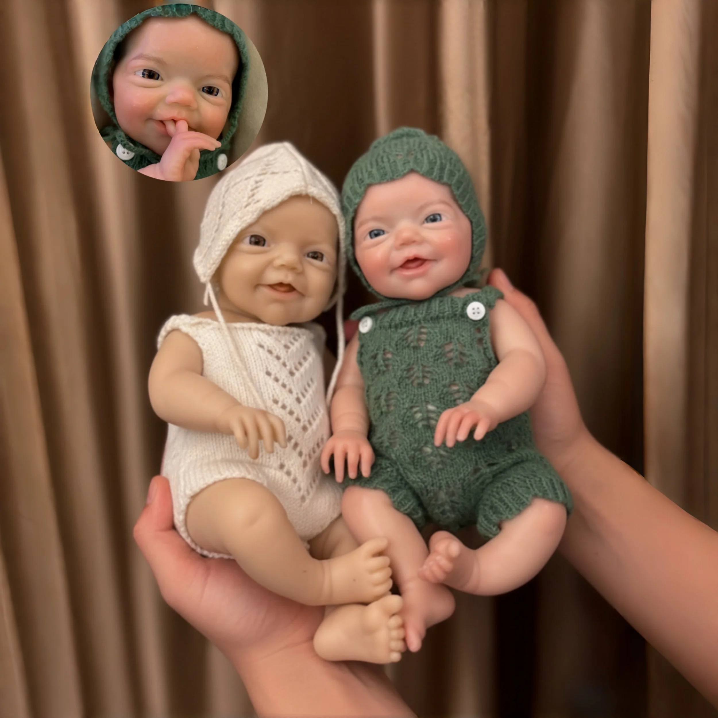 AnjoDoll 13-Inch Silicone Reborn Boy Doll Open Mouth Unpainted/Painted Realistic Doll Gift Collectible Life-Size Body
AnjoDoll 13-Inch Silicone Reborn Boy Doll Open Mouth Unpainted/Painted Realistic Doll Gift Collectible Life-Size Body